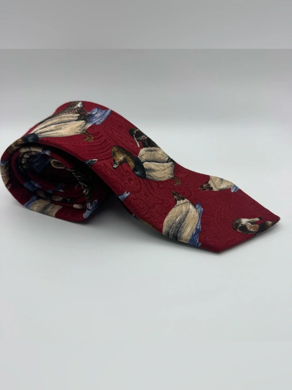 Vintage Robert Talbott Jacobson’s Duck Mallard Silk Necktie Made in USA
